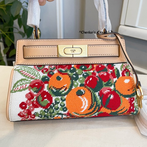 🔥NeW! Tory Burch Lee Radziwill Needlepoint Petite Bag - Picture 6 of 15